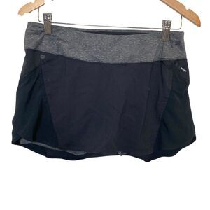 SUGOI Cycling Skort Shorts Black Women's Size Medium Gray Heathered Waist Band